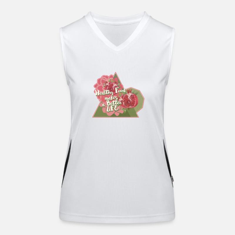 Esse gesund dann lebst Du gut Funktionelles Kontrast-Tank Top für Frauen