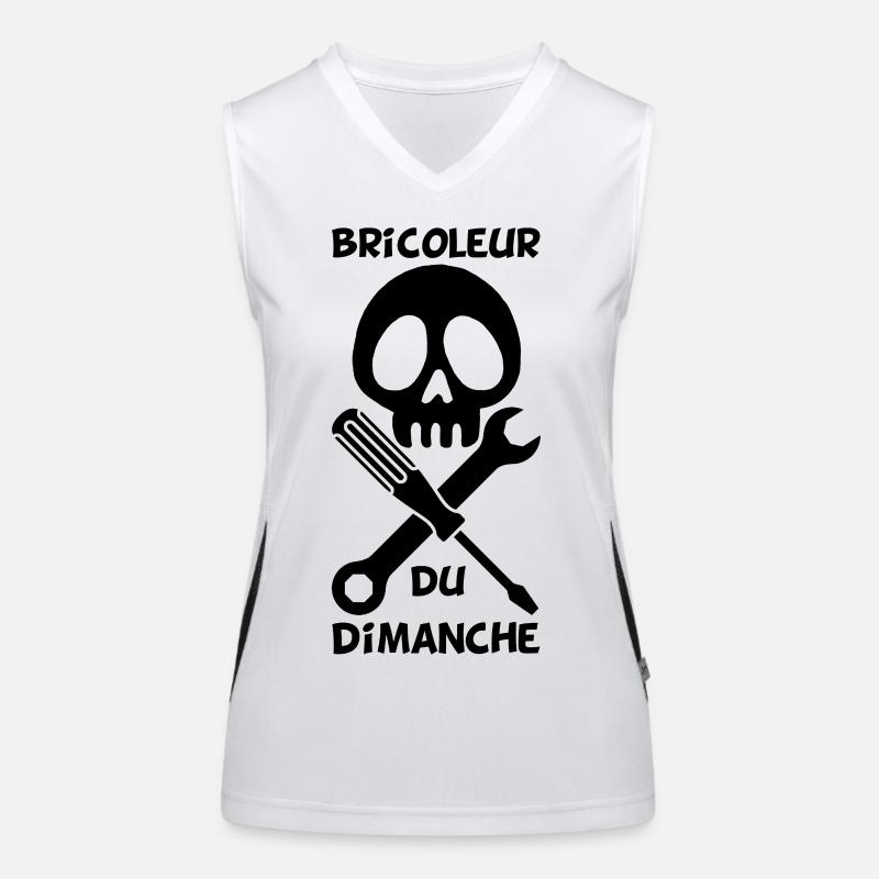 Bricoleur du dimanche (noir) Débardeur respirant contrasté Femme