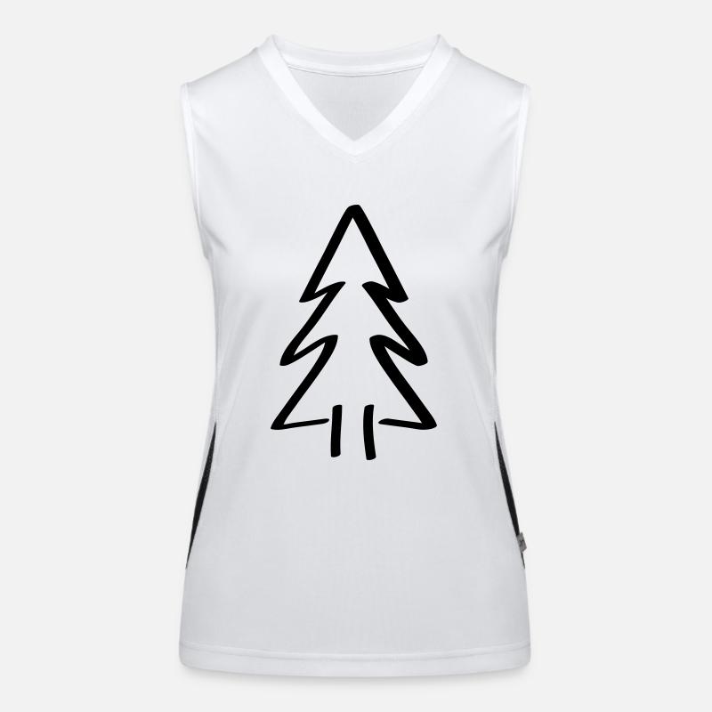 baum Tannenbaum Weihnachtsbaum Christbaum Funktionelles Kontrast-Tank Top für Frauen