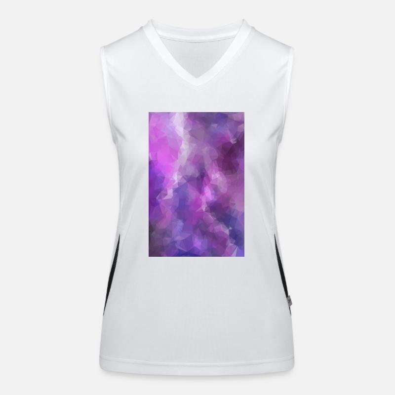 Low Poly triangulated Galaxy Funktionelles Kontrast-Tank Top für Frauen