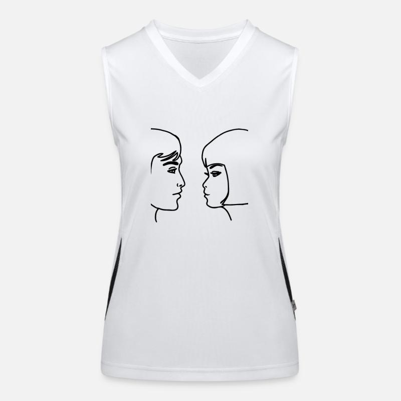 2 faces Débardeur respirant contrasté Femme