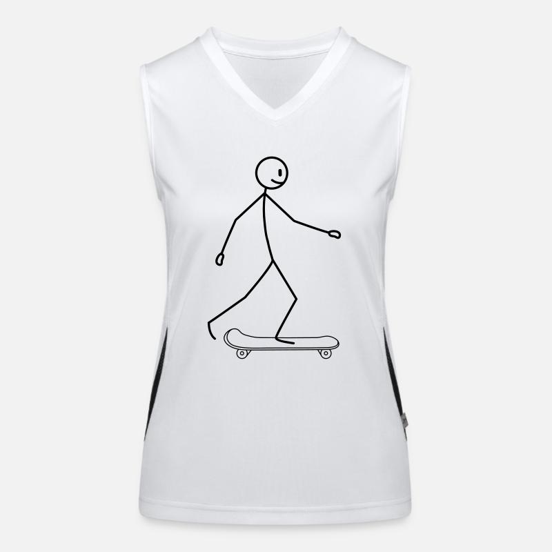 Skateboard Funktionelles Kontrast-Tank Top für Frauen