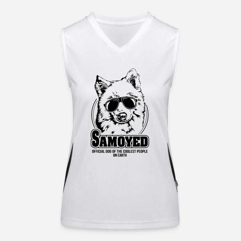 SAMOYED les chiens les plus cool disent Wilsigns Débardeur respirant contrasté Femme