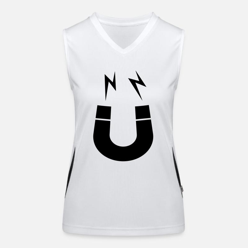 Symbol Magnet Logo Blitze Funktionelles Kontrast-Tank Top für Frauen