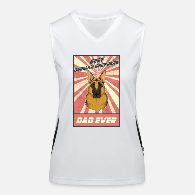 Best German Shepherd Dad Ever I German Shepherd Funktionelles Kontrast-Tank Top für Frauen