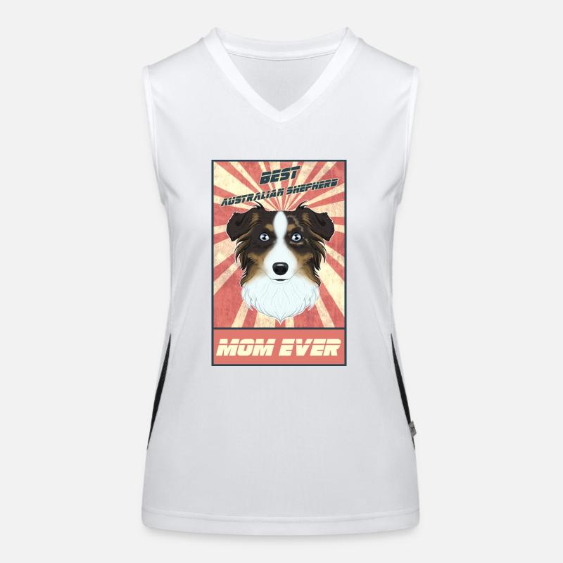 Best Australian Shepherd Mom Ever I Aussie Lover Women's Functional Contrast Tank Top