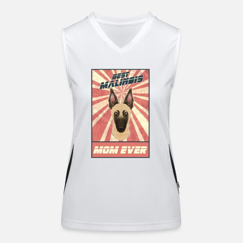 Best Malinois Mom Ever I Mechelaar Lover Funktionelles Kontrast-Tank Top für Frauen