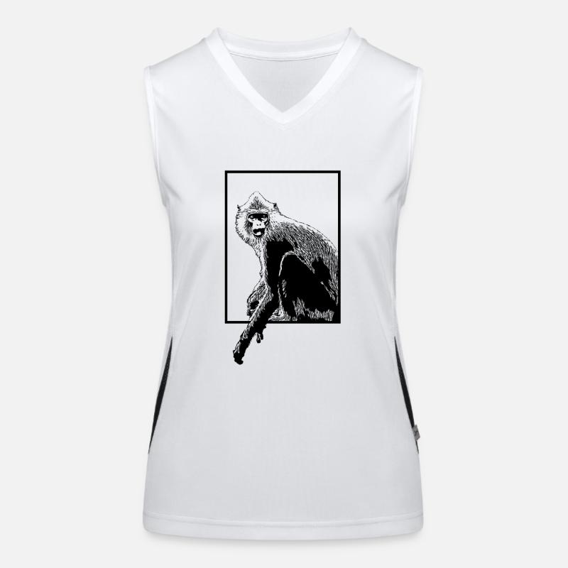Monkey Hanuman Langure Funktionelles Kontrast-Tank Top für Frauen