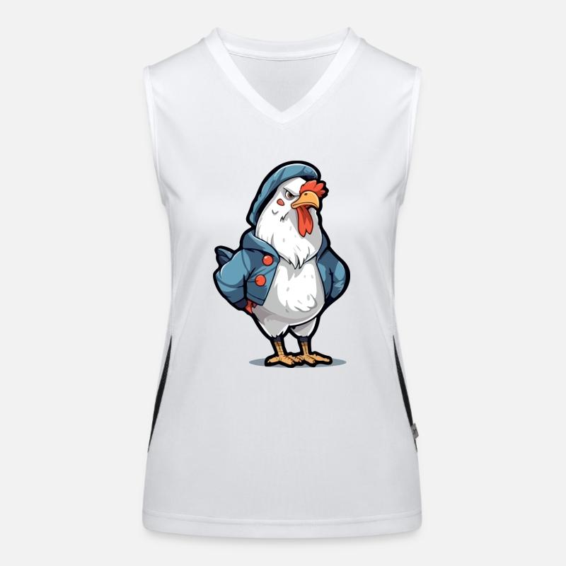 Bobby, der mürrische Hahn Funktionelles Kontrast-Tank Top für Frauen