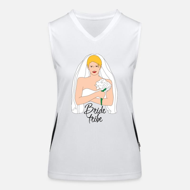 bride tribe blond 2 Funktionelles Kontrast-Tank Top für Frauen