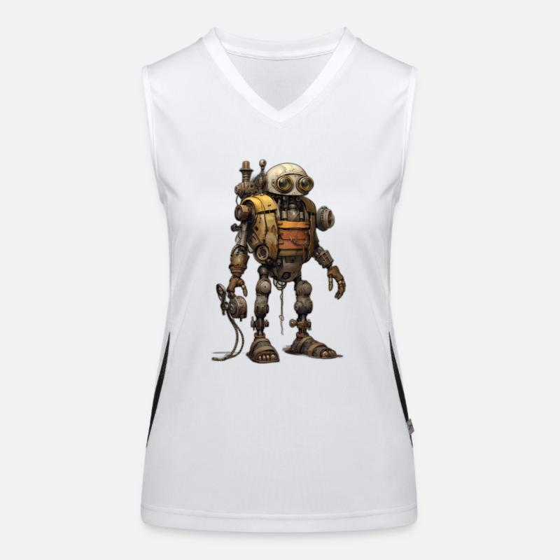 Roboter Funktionelles Kontrast-Tank Top für Frauen