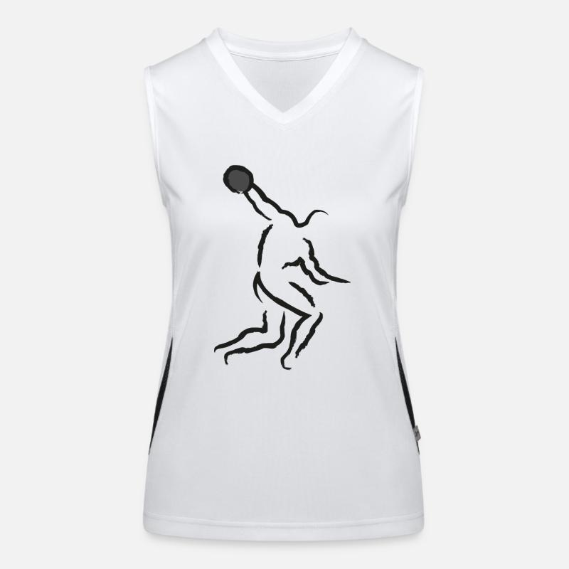 Throwing discus Women's Functional Contrast Tank Top
