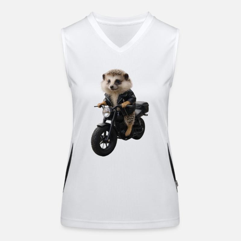 Biker-Igel Funktionelles Kontrast-Tank Top für Frauen