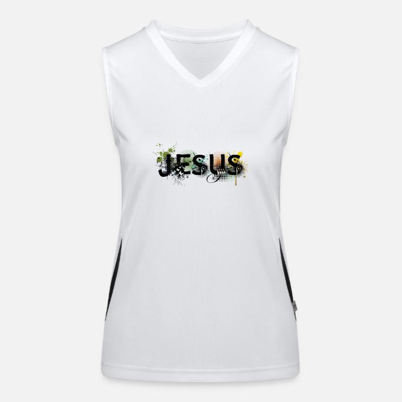 Jesus de Funktionelles Kontrast-Tank Top für Frauen