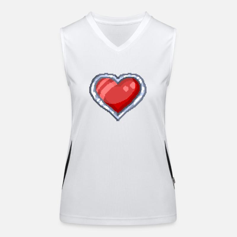 Pillowg1rl Emote Herz Funktionelles Kontrast-Tank Top für Frauen