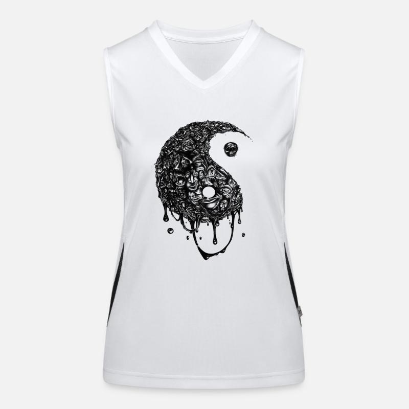 Yin Yang Funktionelles Kontrast-Tank Top für Frauen