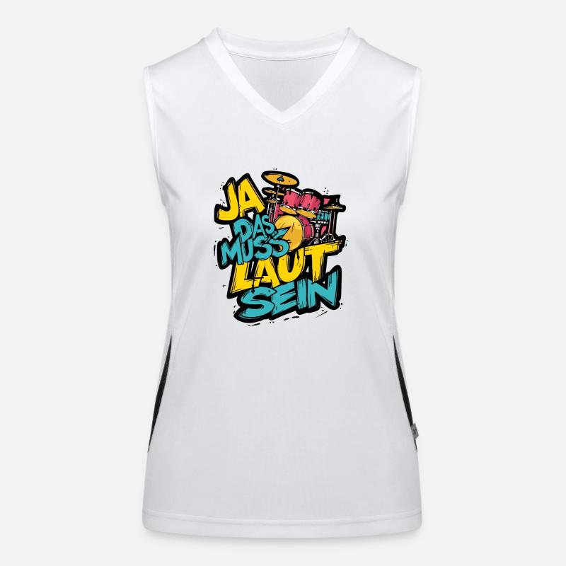 This Must Be Loud Drum Set Women's Functional Contrast Tank Top