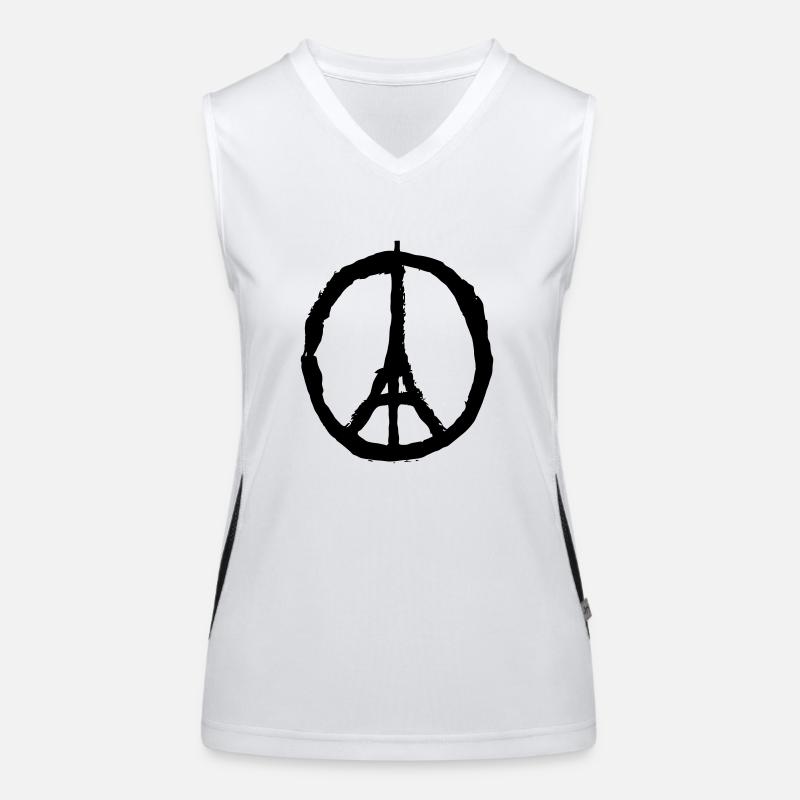 Pray for Paris Women's Functional Contrast Tank Top