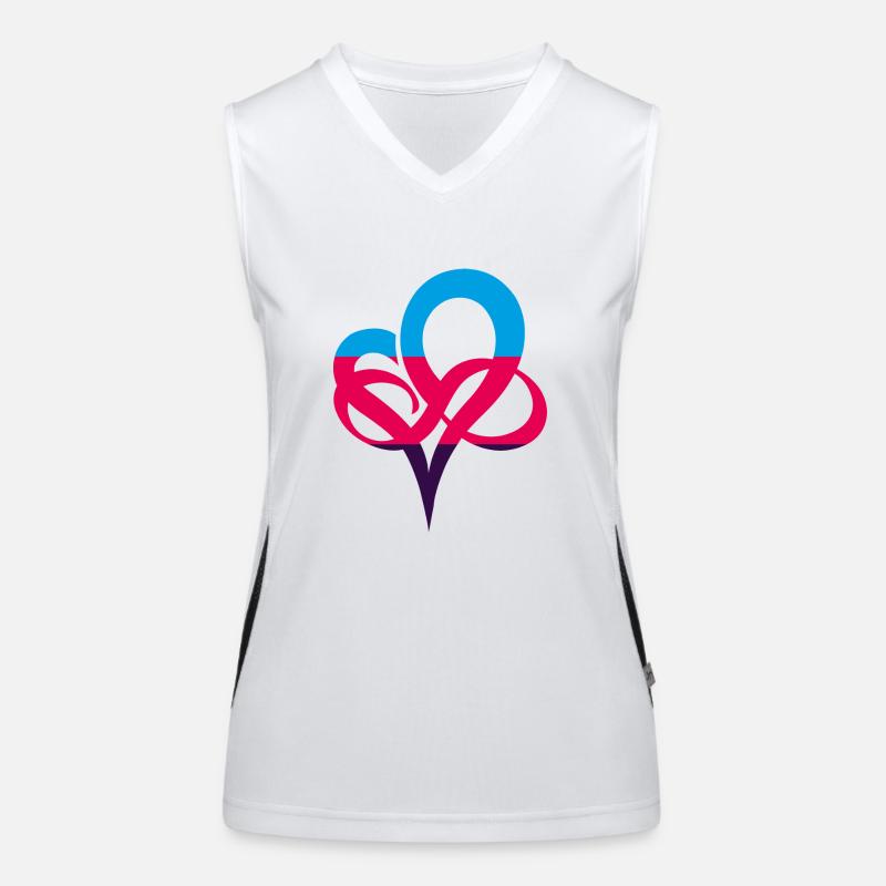Polyamory Flag Infinity Heart Infinity Heart Women's Functional Contrast Tank Top