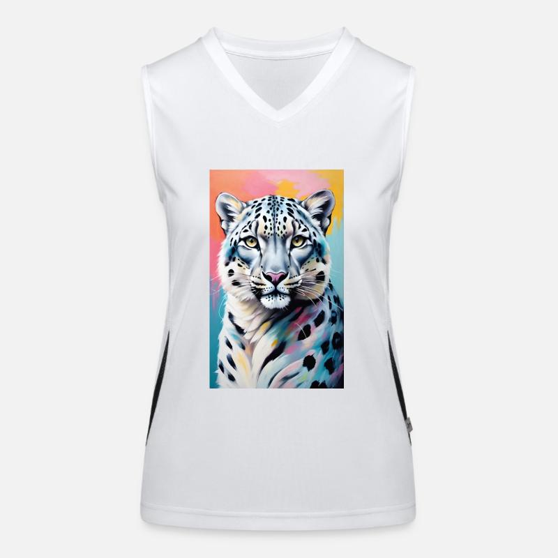 Snow Leopard | Leopard | Predator Women's Functional Contrast Tank Top