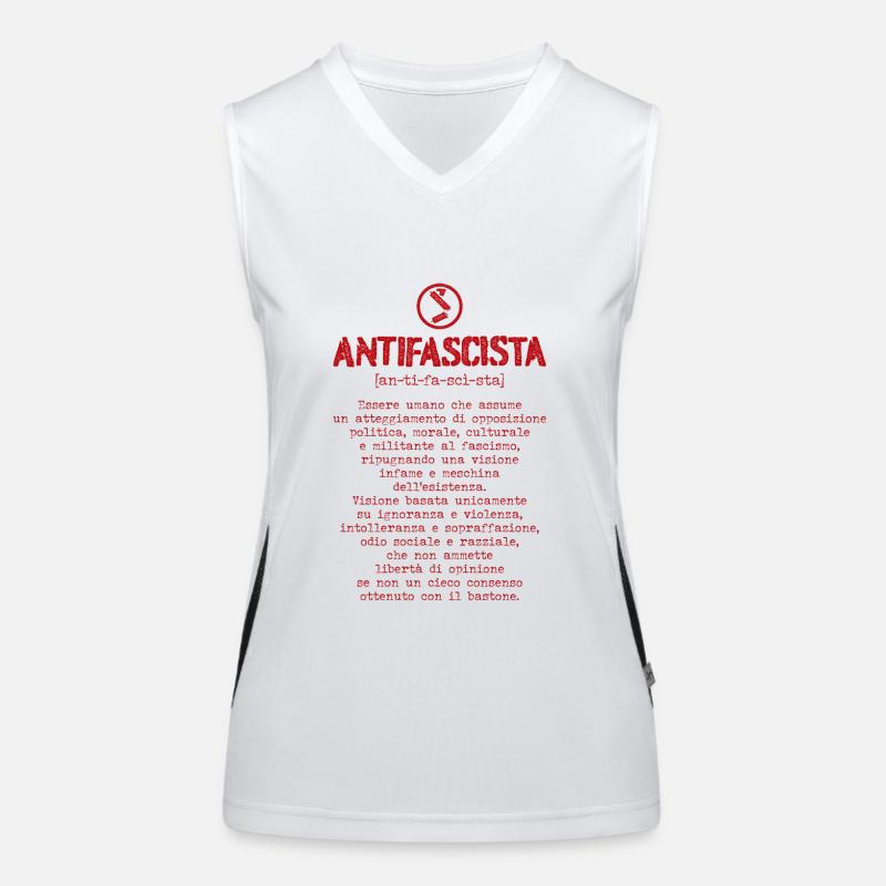 Définition antifasciste Débardeur respirant contrasté Femme