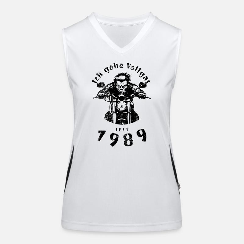 35th Birthday I've been going full throttle since 1989 Women's Functional Contrast Tank Top
