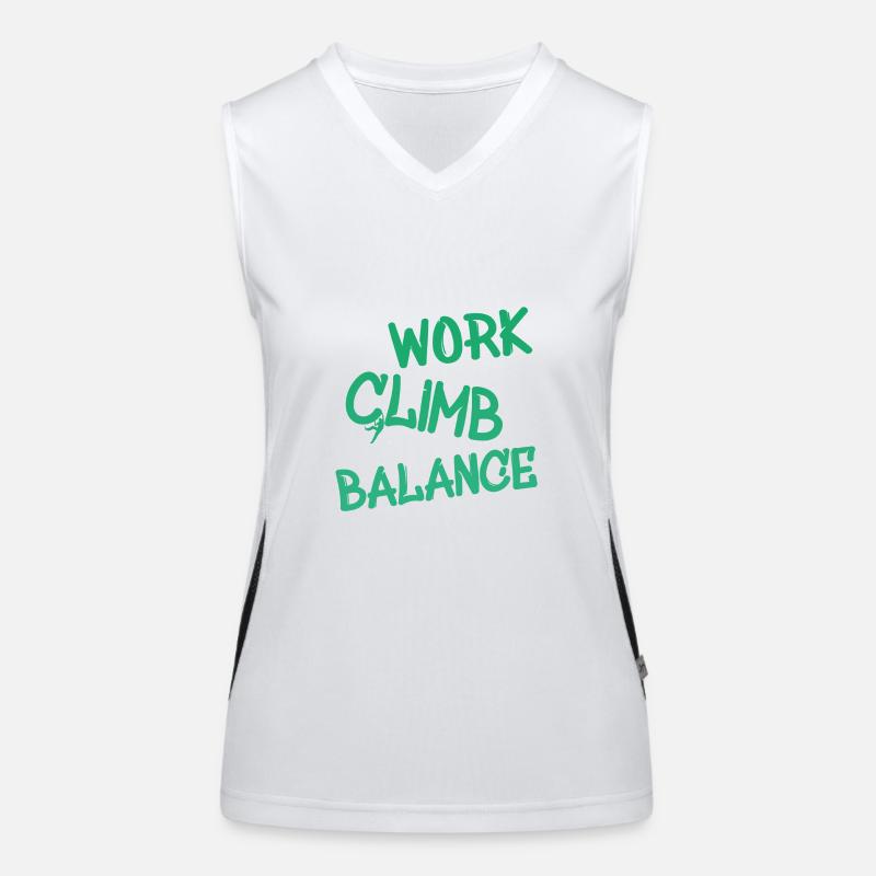 work climb balance Funktionelles Kontrast-Tank Top für Frauen