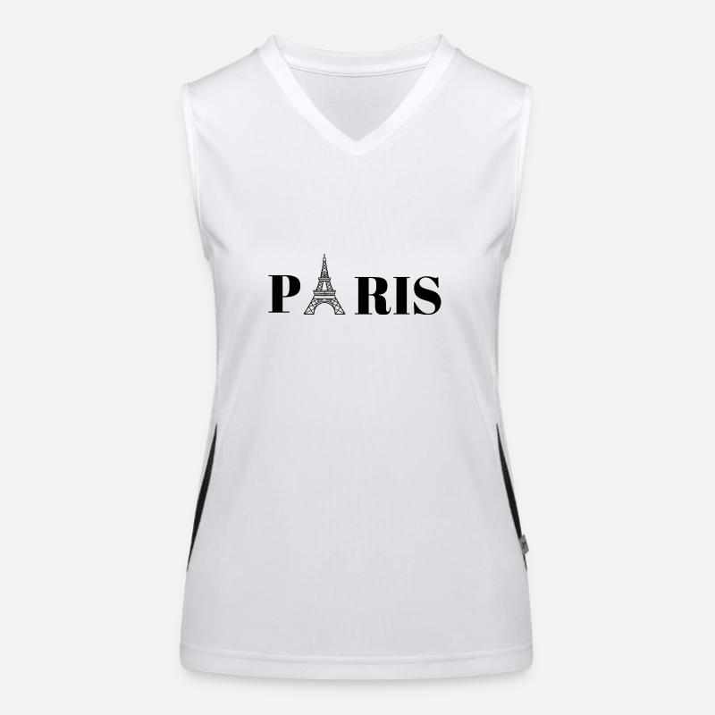 Eiffelturm Paris Funktionelles Kontrast-Tank Top für Frauen
