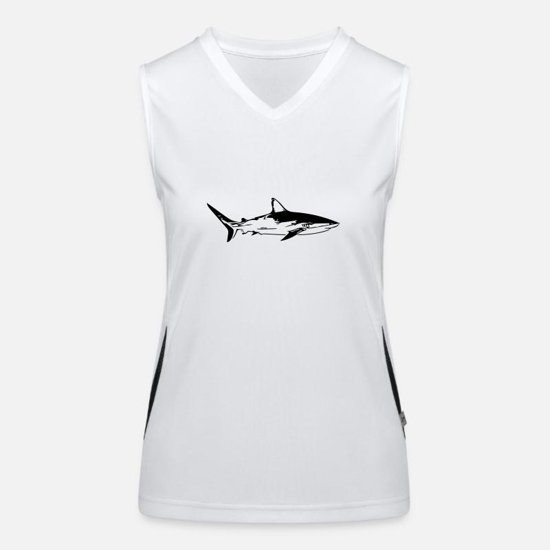 Hai - Vintage Vector Design Funktionelles Kontrast-Tank Top für Frauen