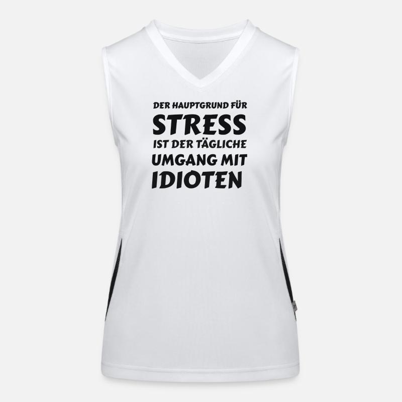 Alltagsstress durch Idioten Funktionelles Kontrast-Tank Top für Frauen