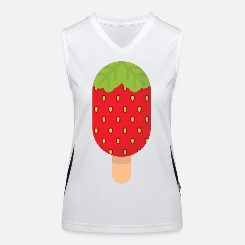 Erdbeere Funktionelles Kontrast-Tank Top für Frauen