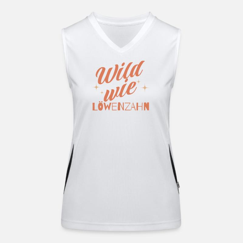 Wild Löwenzahn Script Funktionelles Kontrast-Tank Top für Frauen