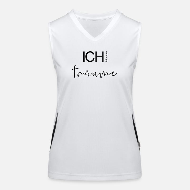 ICH leb meine Träume. Funktionelles Kontrast-Tank Top für Frauen