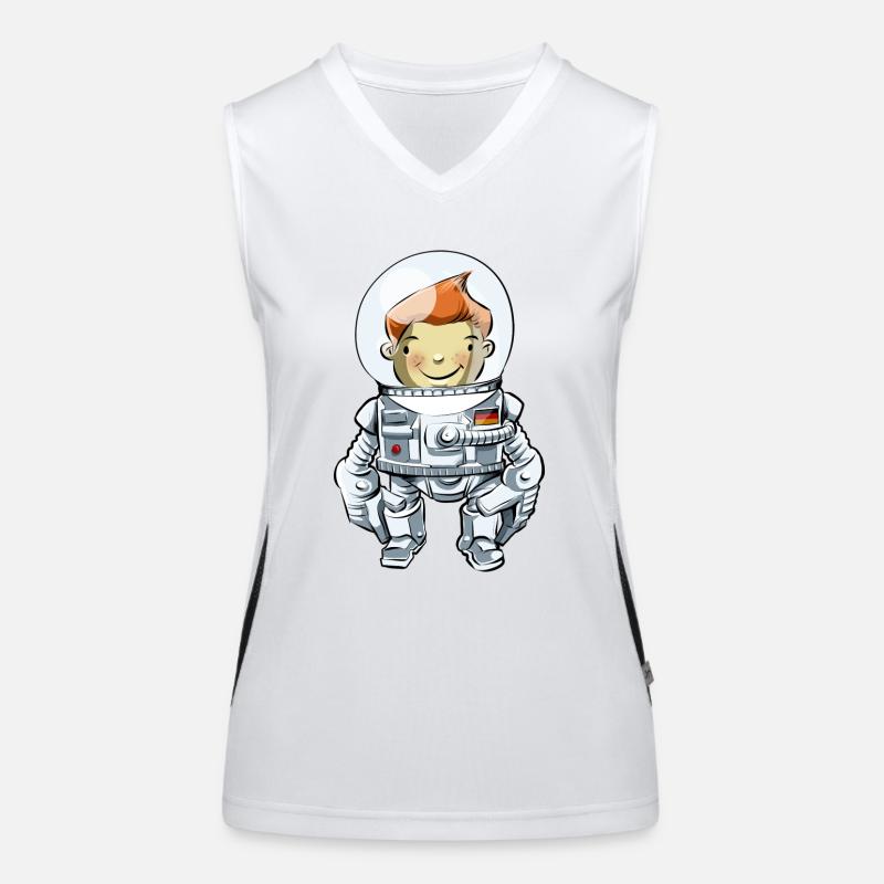 Junger Astronaut Funktionelles Kontrast-Tank Top für Frauen