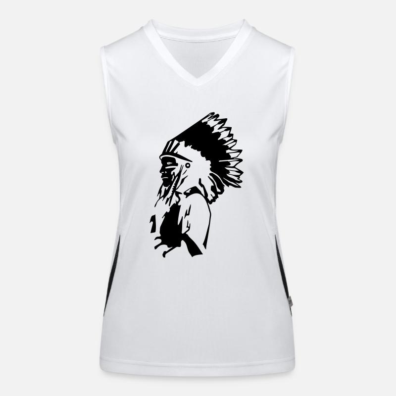 Indianer Funktionelles Kontrast-Tank Top für Frauen
