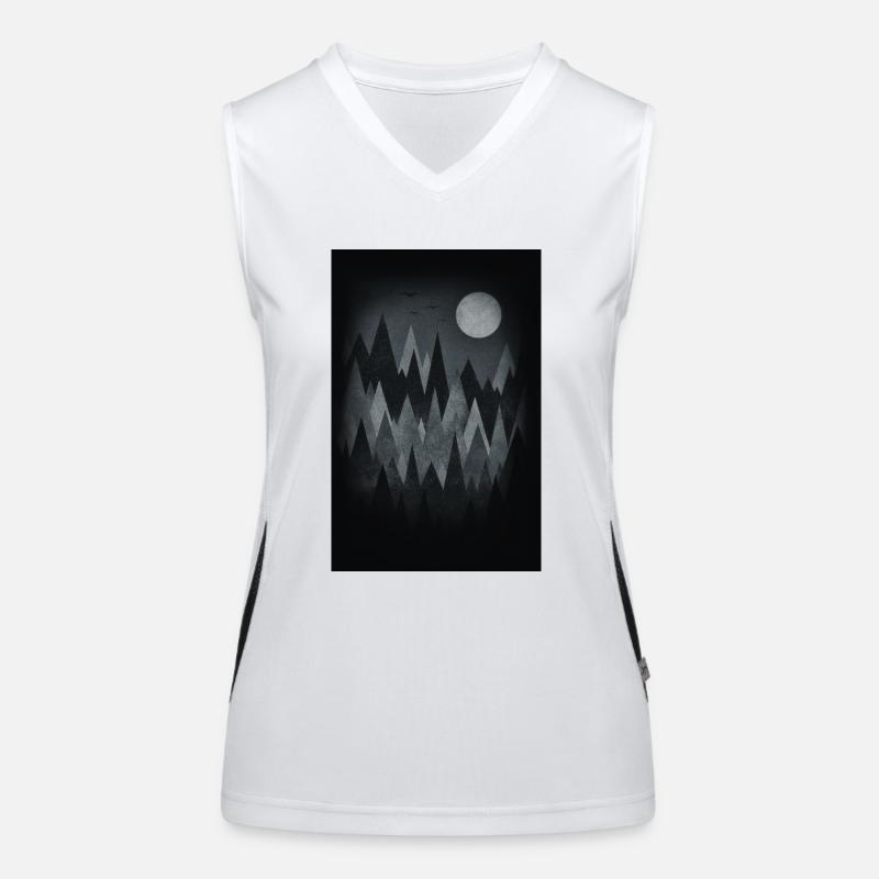 Scary Forest Art (Abstract triangles) Phone Case Women's Functional Contrast Tank Top