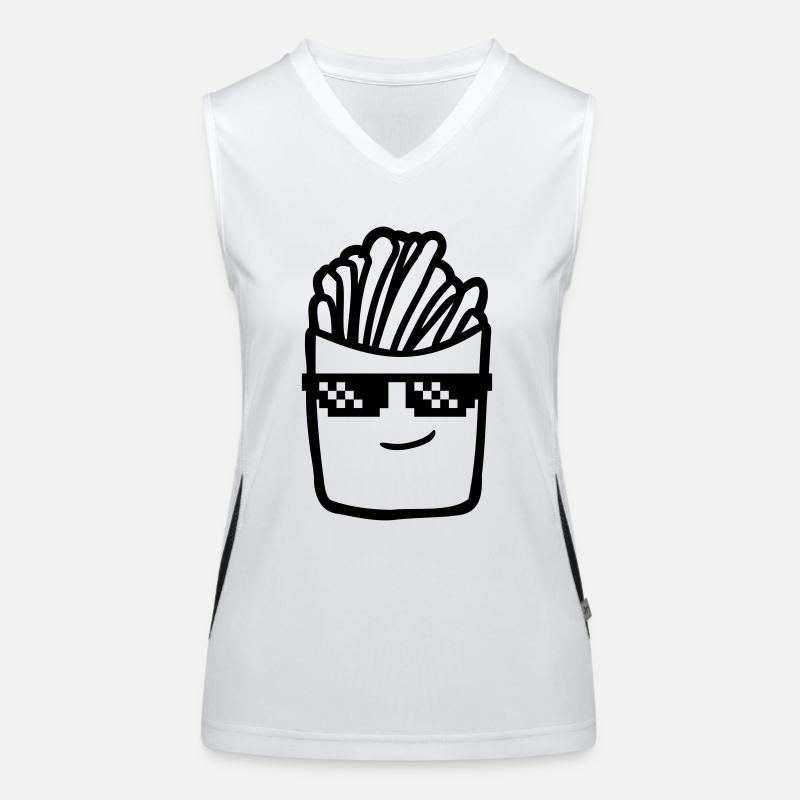 Sonnenbrille Pommes Frites Funktionelles Kontrast-Tank Top für Frauen
