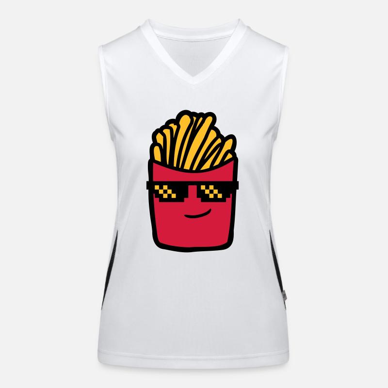 Cool Pommes Frites Funktionelles Kontrast-Tank Top für Frauen