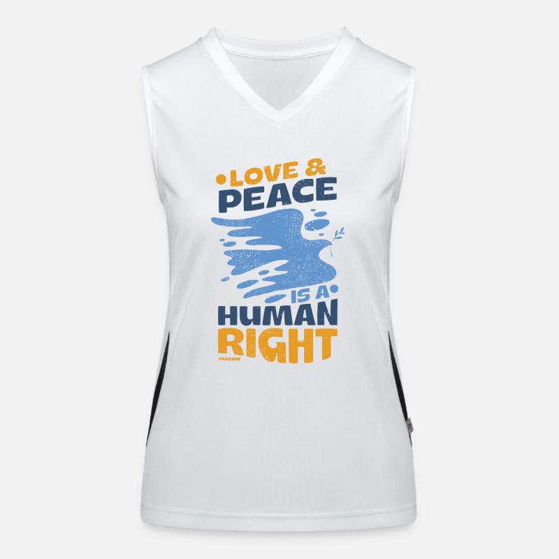 Human Rights Peace Women's Functional Contrast Tank Top