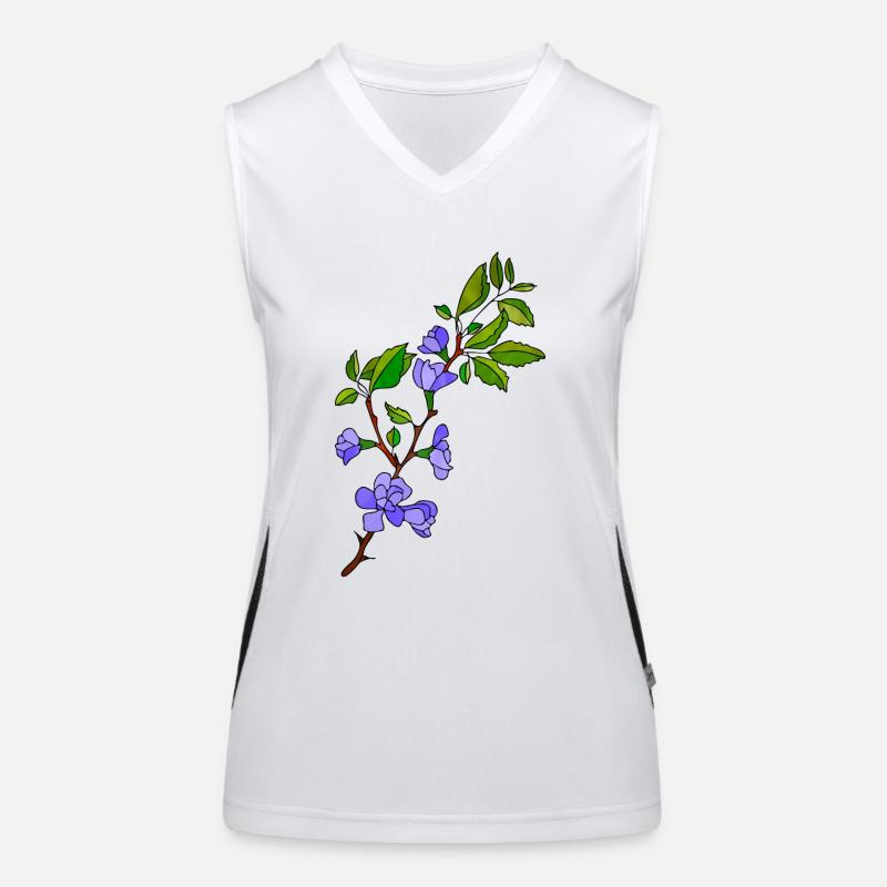 Fleur Débardeur respirant contrasté Femme