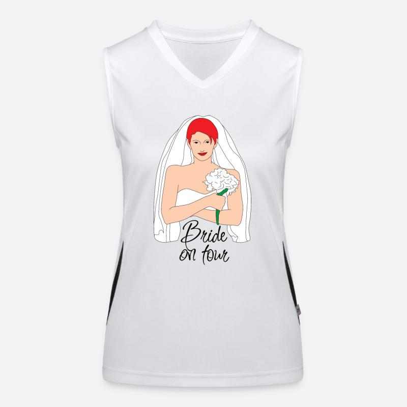Bride On Tour Red 2 Women's Functional Contrast Tank Top