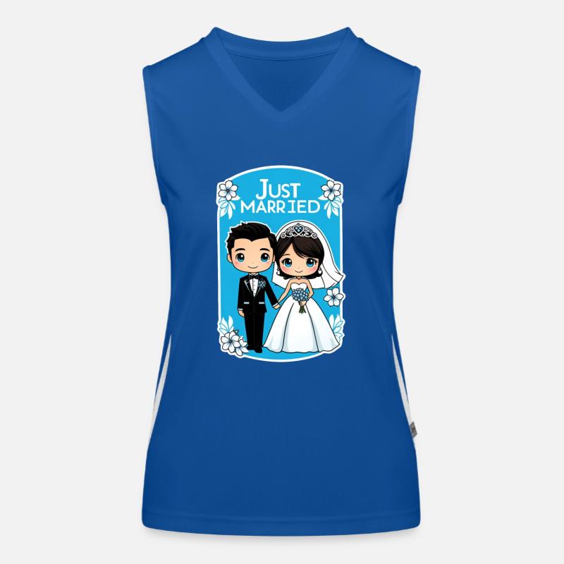 just married - pour mariage Débardeur respirant contrasté Femme