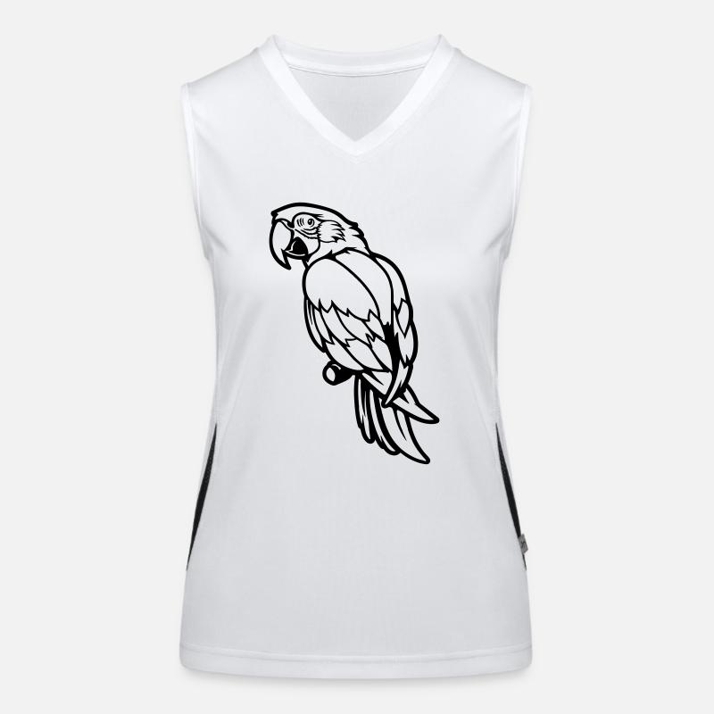 papagei tier comic Funktionelles Kontrast-Tank Top für Frauen