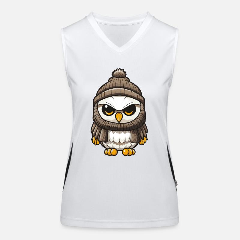 winter eule Funktionelles Kontrast-Tank Top für Frauen