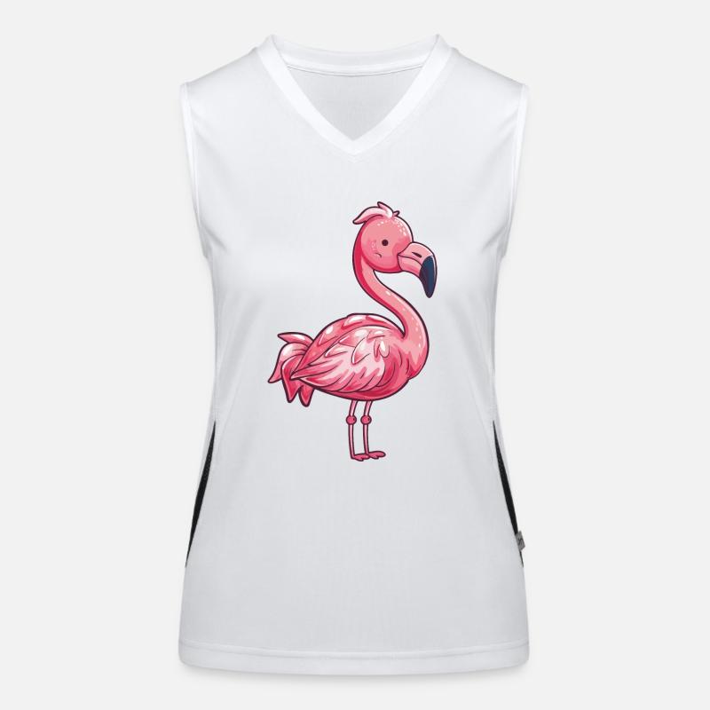 Flamingo Comic Funktionelles Kontrast-Tank Top für Frauen