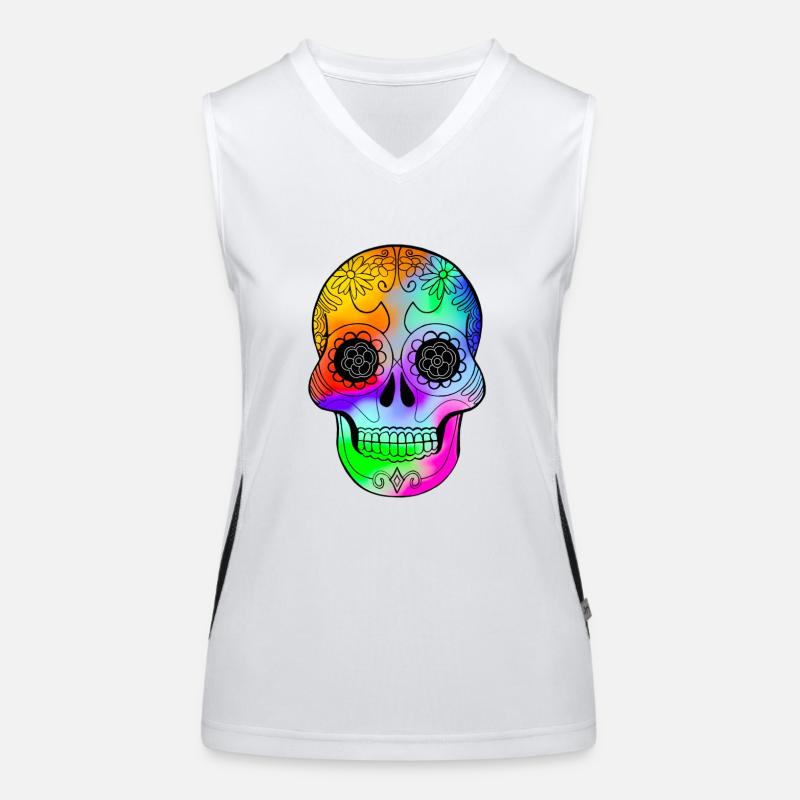 Einheits-Schädel Funktionelles Kontrast-Tank Top für Frauen