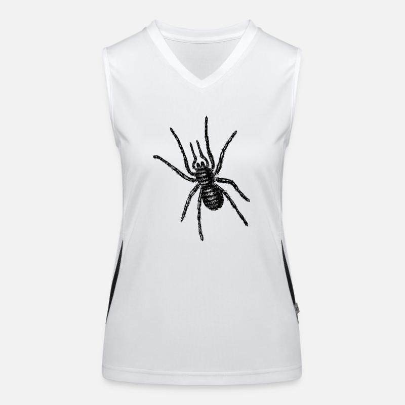 Big spider crawls over you Women's Functional Contrast Tank Top