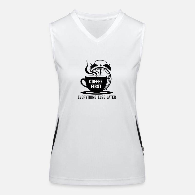 Erst der Kaffee, dann alles andere Funktionelles Kontrast-Tank Top für Frauen
