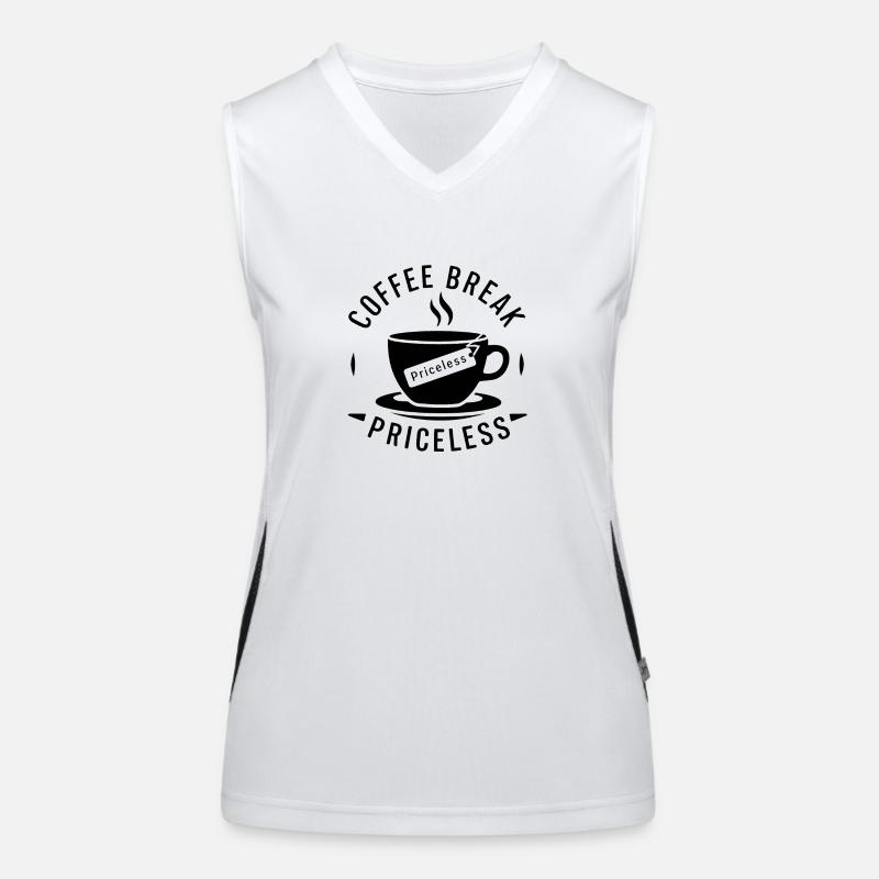 Coffee break - priceless Women's Functional Contrast Tank Top