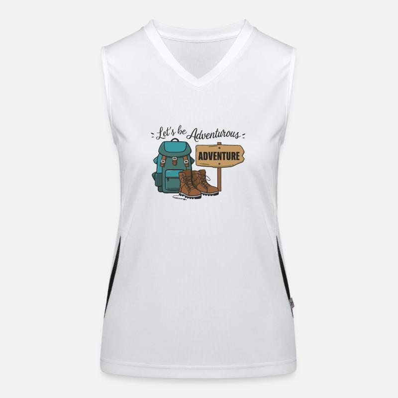 Lass uns abenteuerlich sein. Funktionelles Kontrast-Tank Top für Frauen
